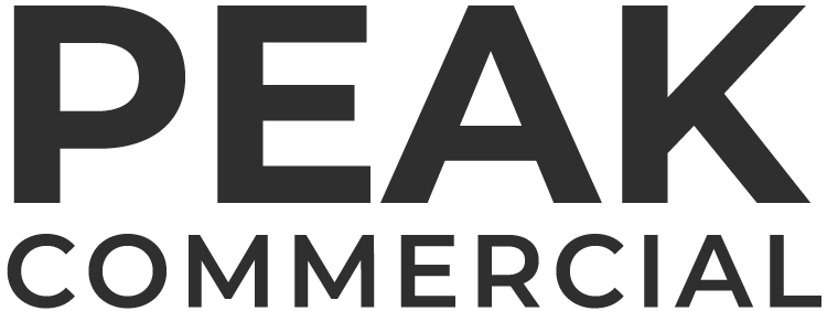 Peak Commercial text logo black