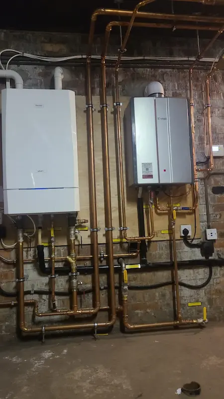 Full installed boilers before lagging