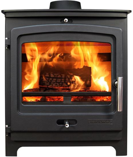 Thumbnail: P2 Contemporary Multifuel Stove with white background 