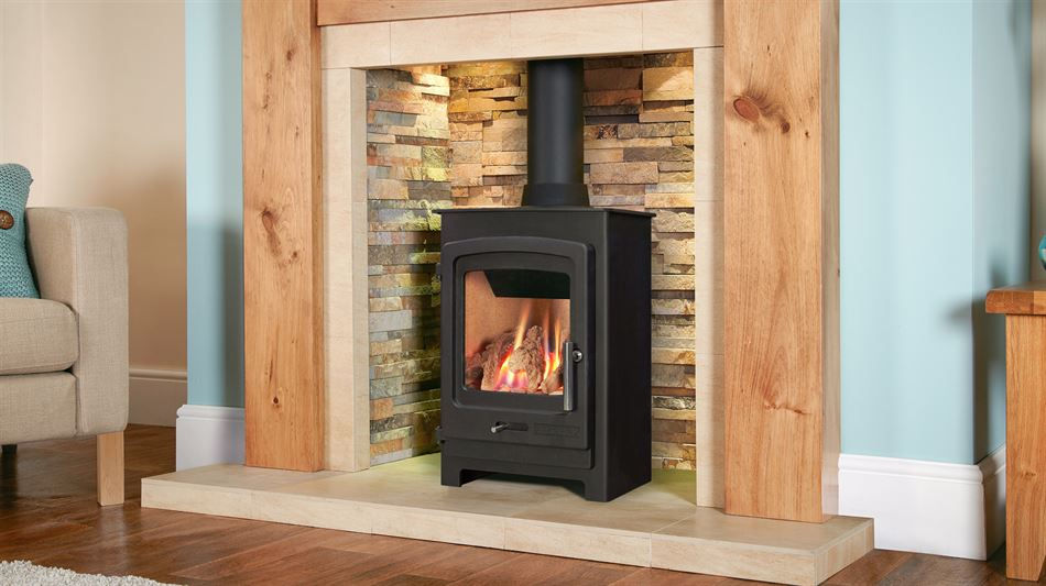 P1 Contemporary Logs in living room setting