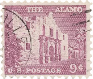 a purple stamp