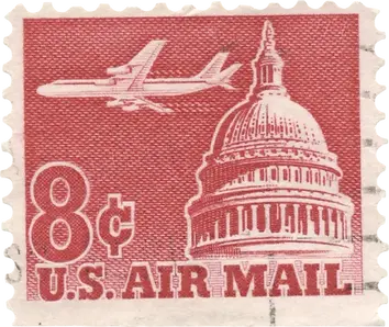a red American stamp