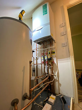 Vaillant Boiler installation with copper pipe work