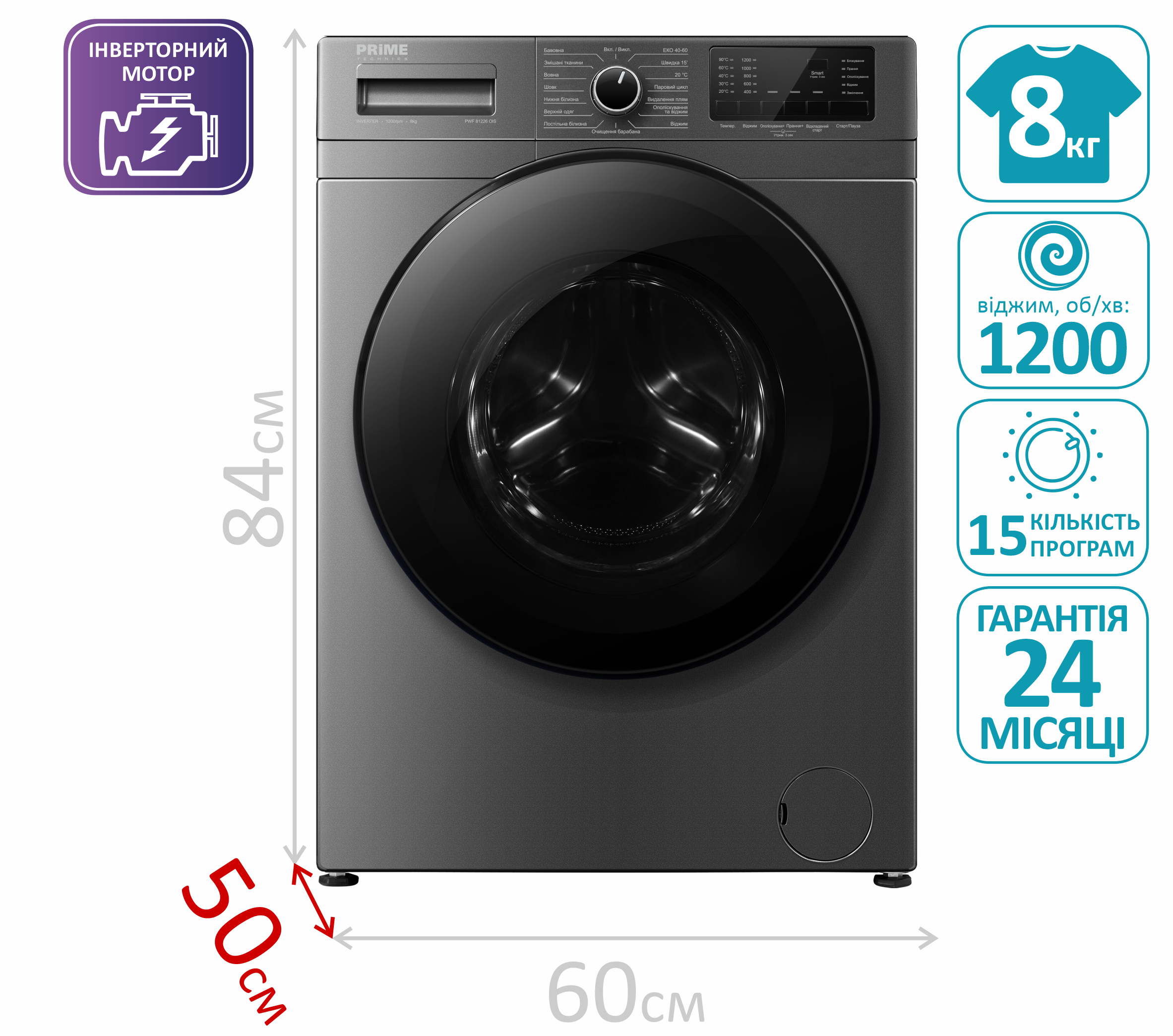 Пральна машина автомат PWF 81226 OIS