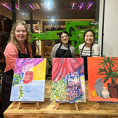 friends doing a creative activity