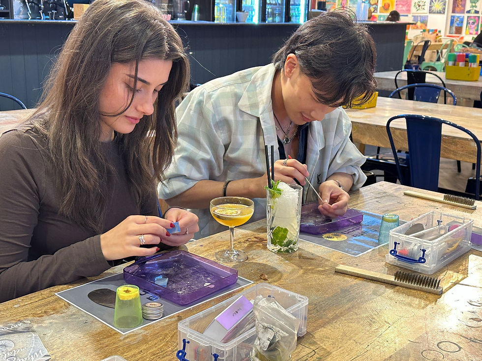 couple making their own rings in london