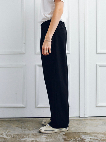 [COSYHARU公式]Stan Two-tuck Wide Slacks 関税・配送料込み Two tuck wide straight stripe slacks / 2タックワイド