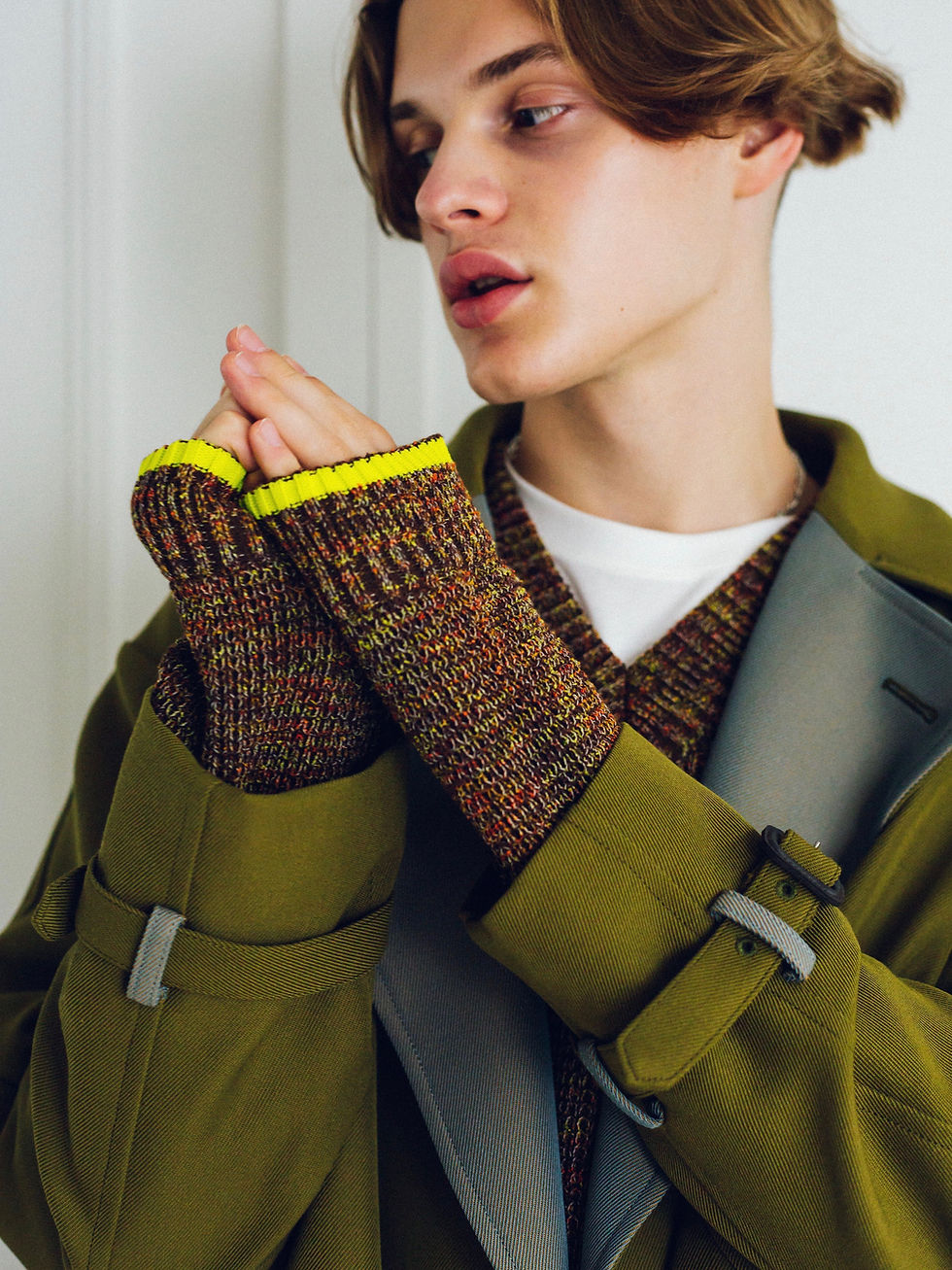 サムネイル： Accent Lapel Swing Coat