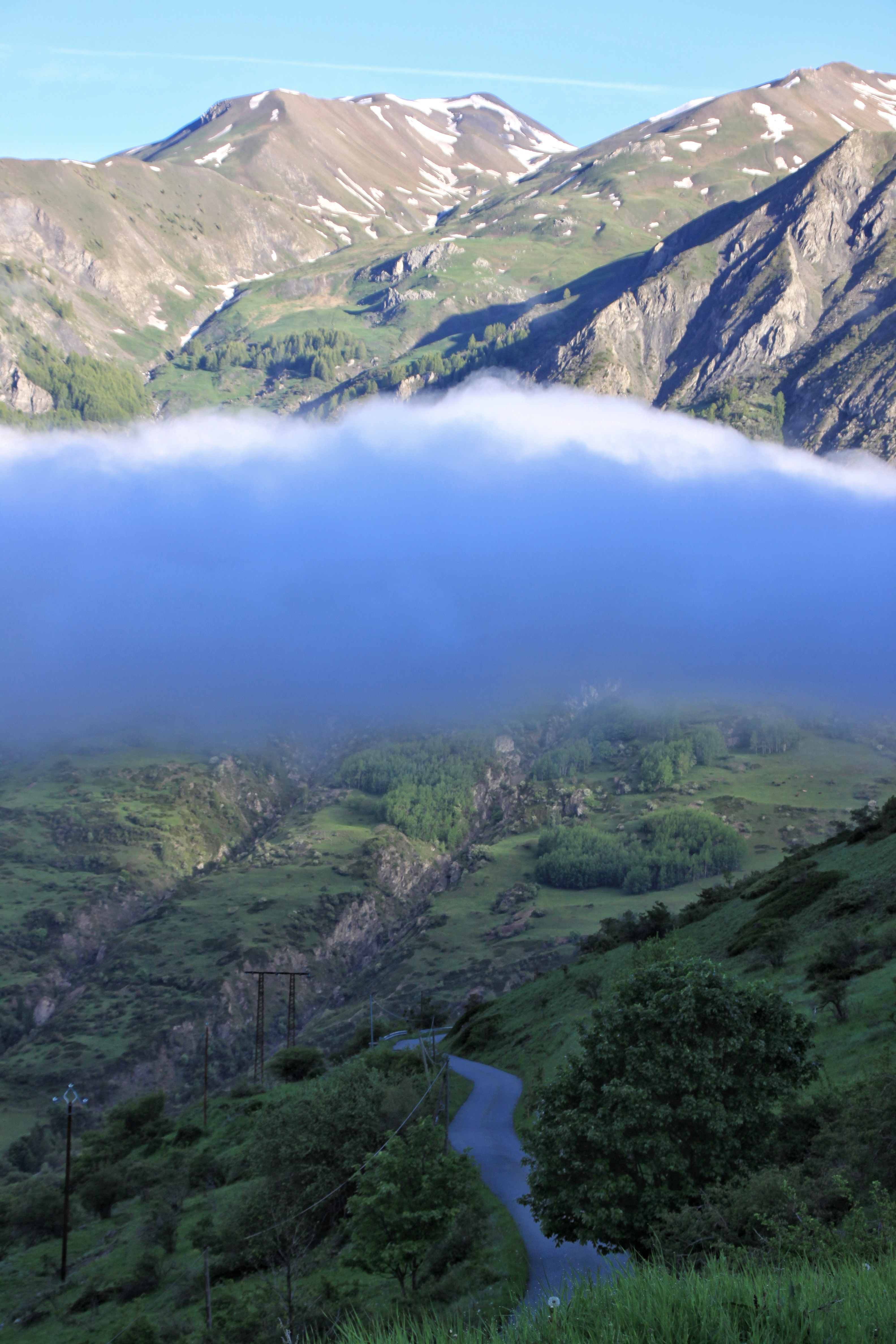 La route qui monte à Fouillouse