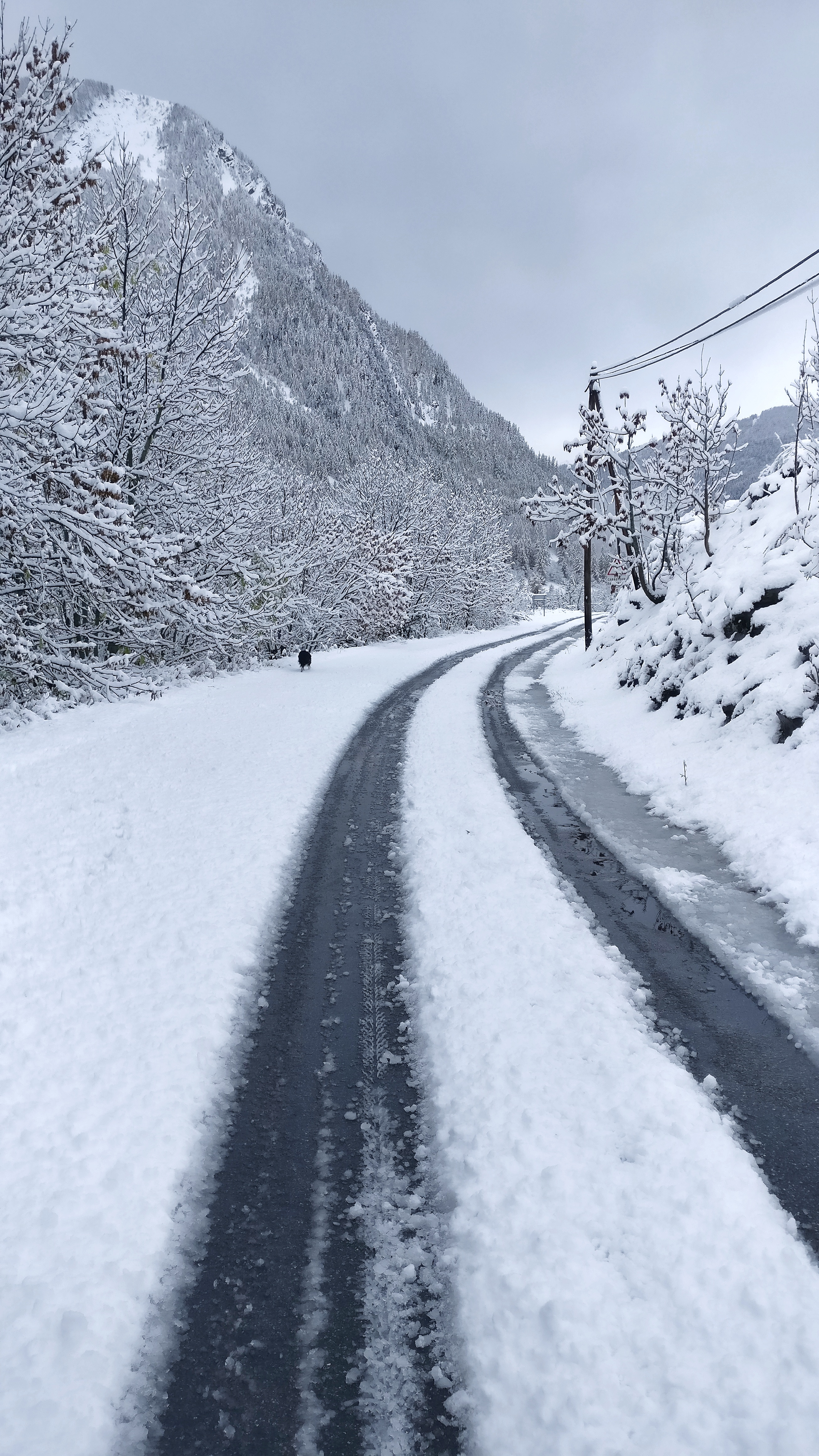 La route de Saint-Paul en hiver