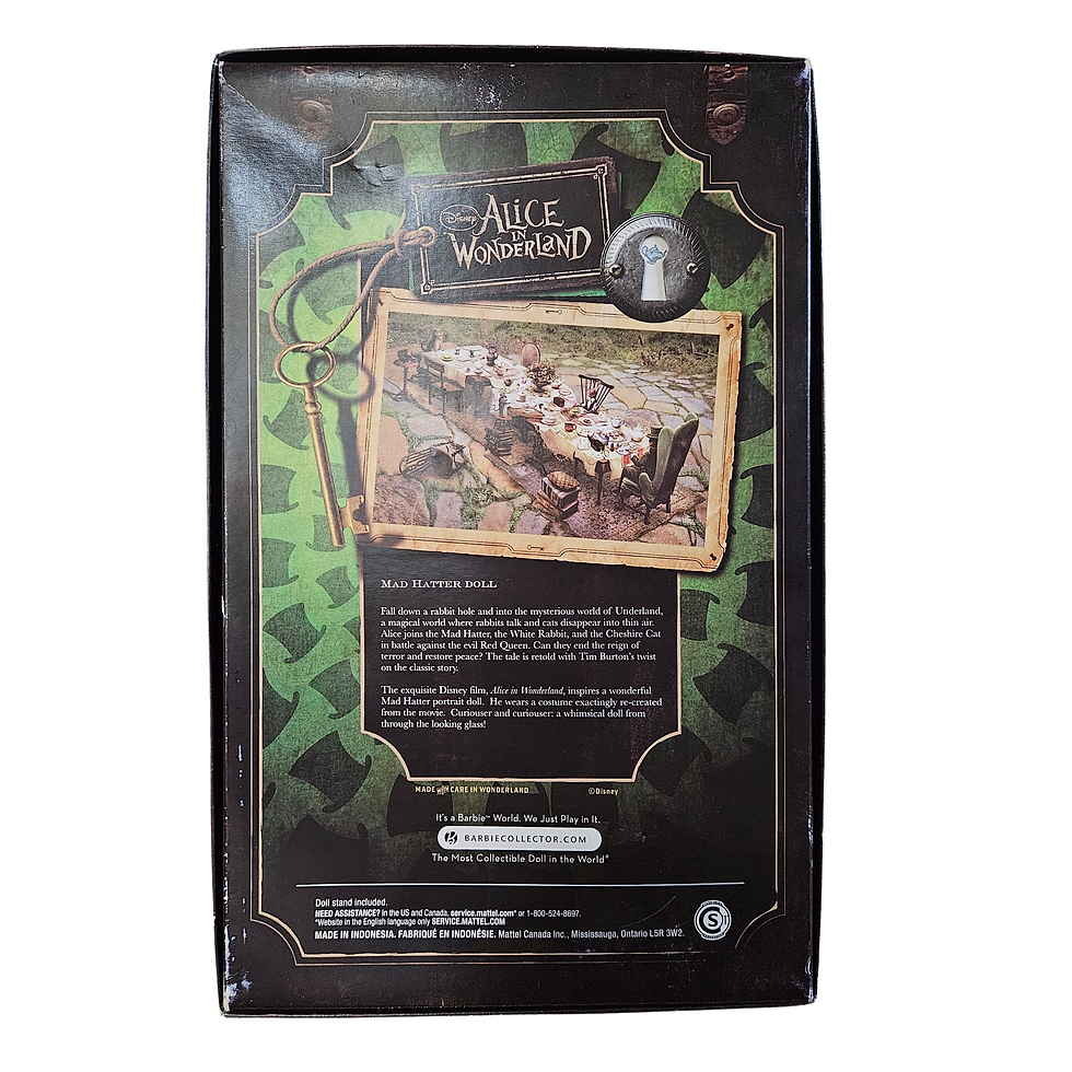 Alice in the Wonderland The Mad Hatter Barbie Doll