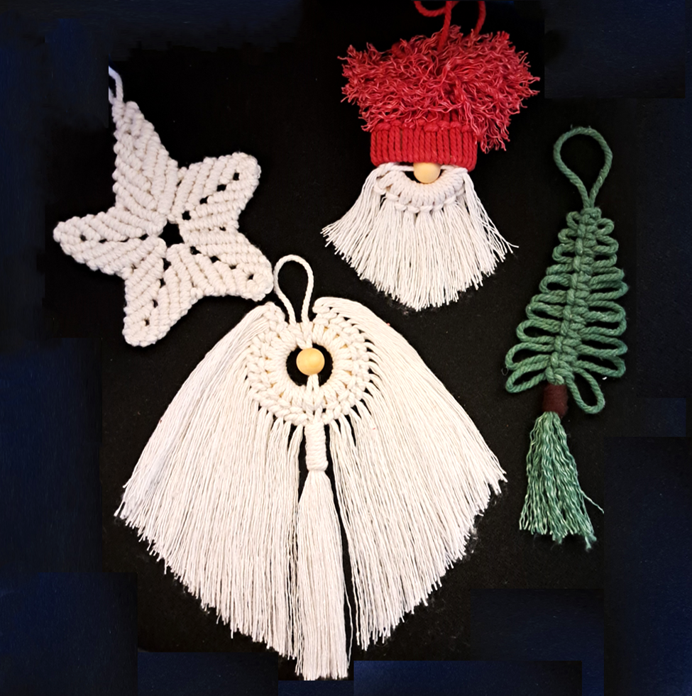 Thumbnail: Macrame Christmas Decorations