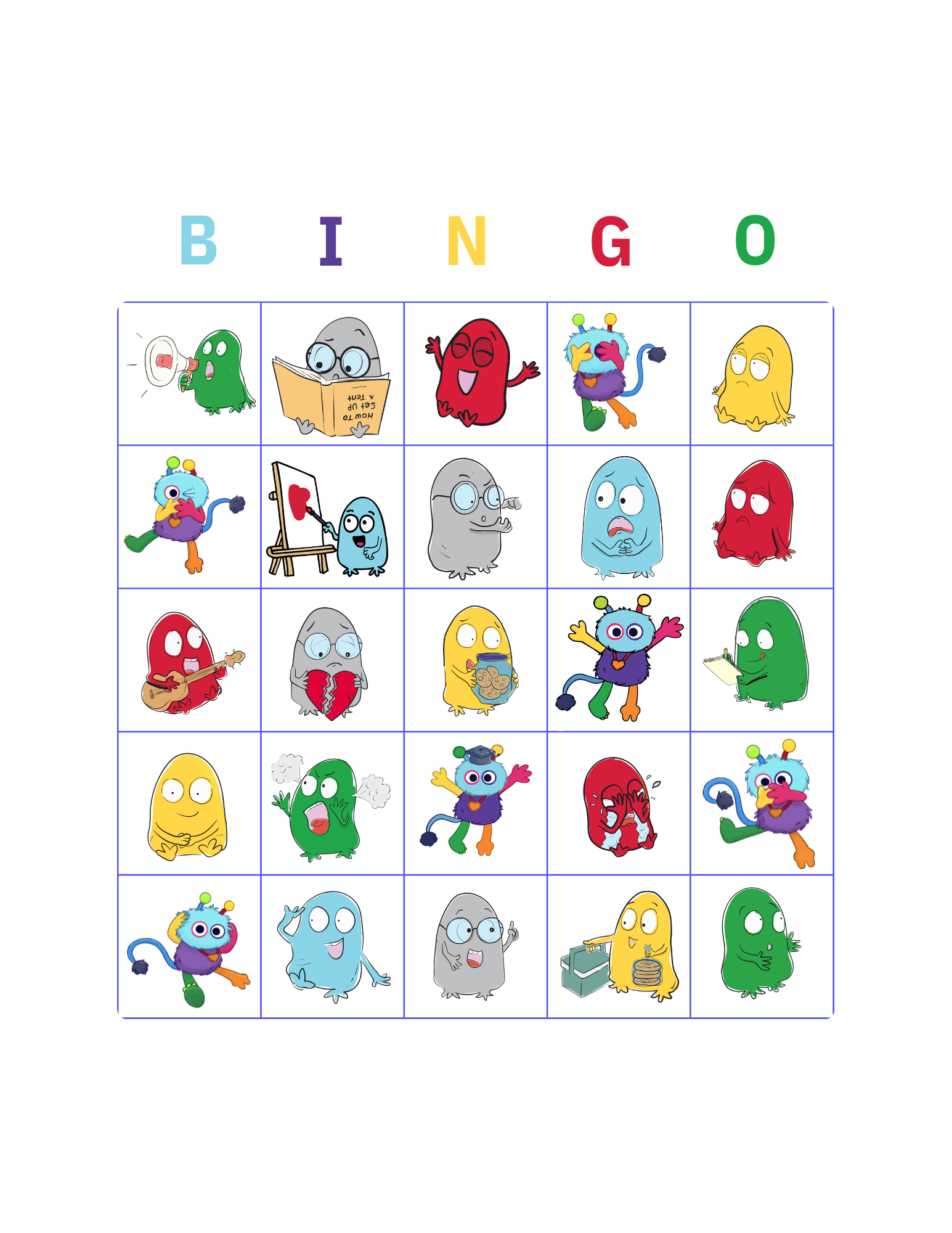 Emotion Commotion Bingo