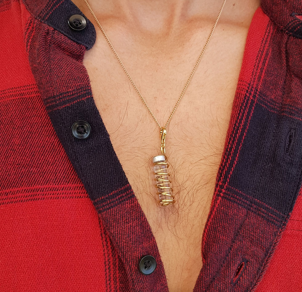 תמונה ממוזערת: תליון מים חיים ציפוי זהב