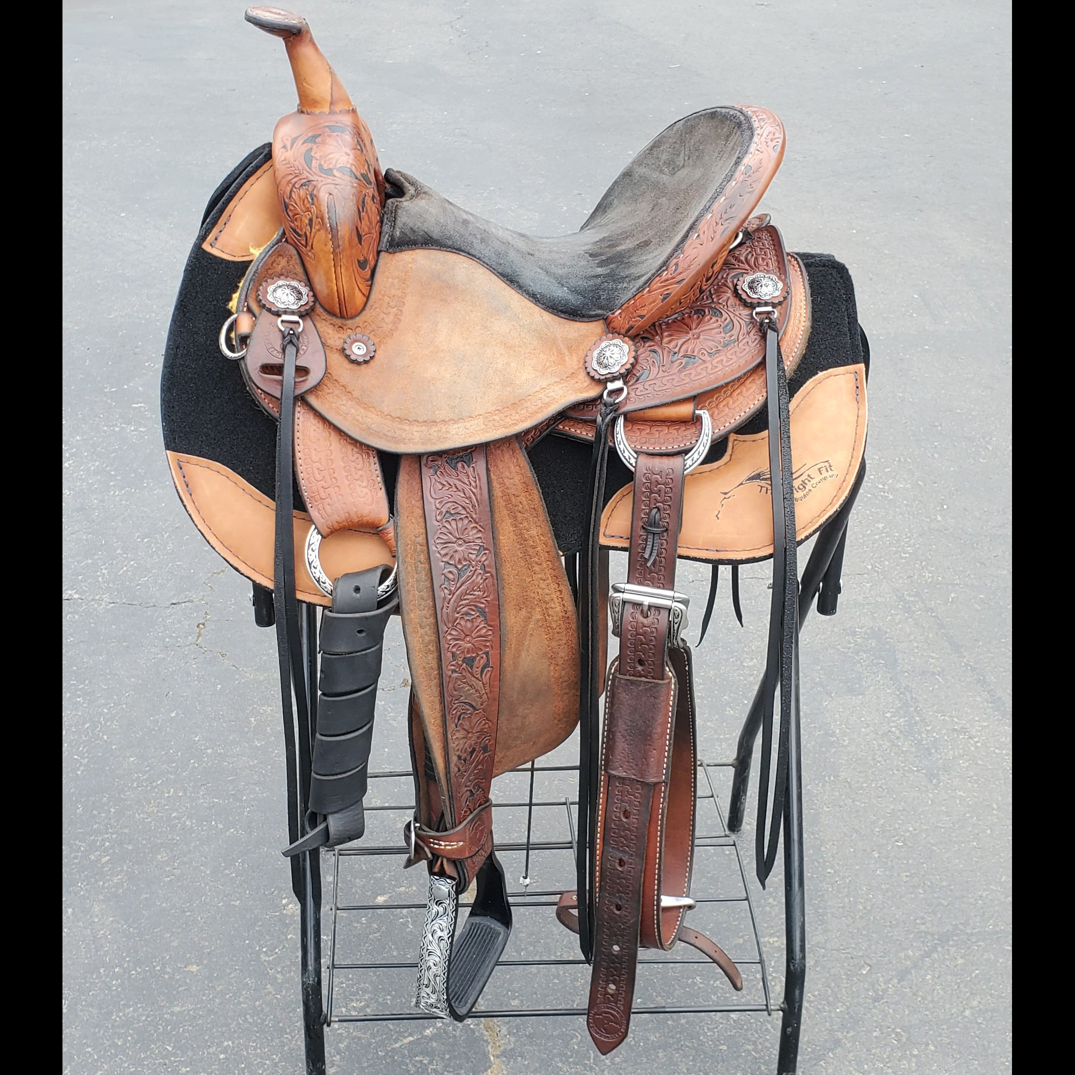 14.5" Custom Allegany Barrel Saddle with "X"/ Extra-Wide tree