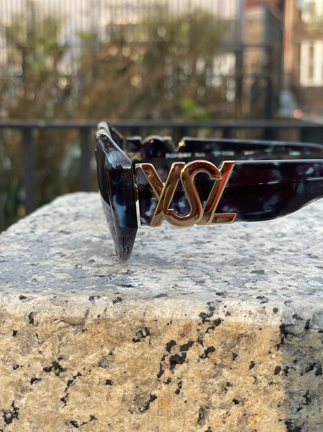 Vintage Navy Tortoise YSL Sunglasses 