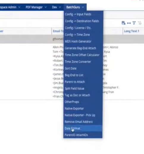 Mdat File Relativity BatchGuru - transform metadata in Relativity