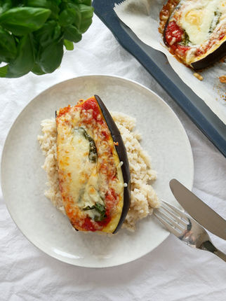 Überbackene Auberginen - schnell, einfach, lecker