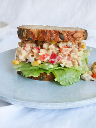 Kichererbsen-Salat Sandwich - einfach lecker