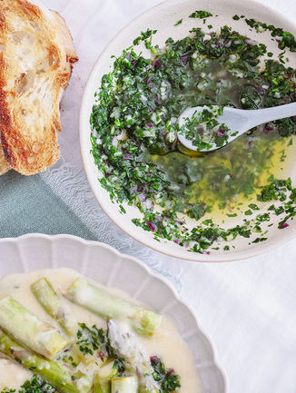 Spargel Hähnchen Pfanne