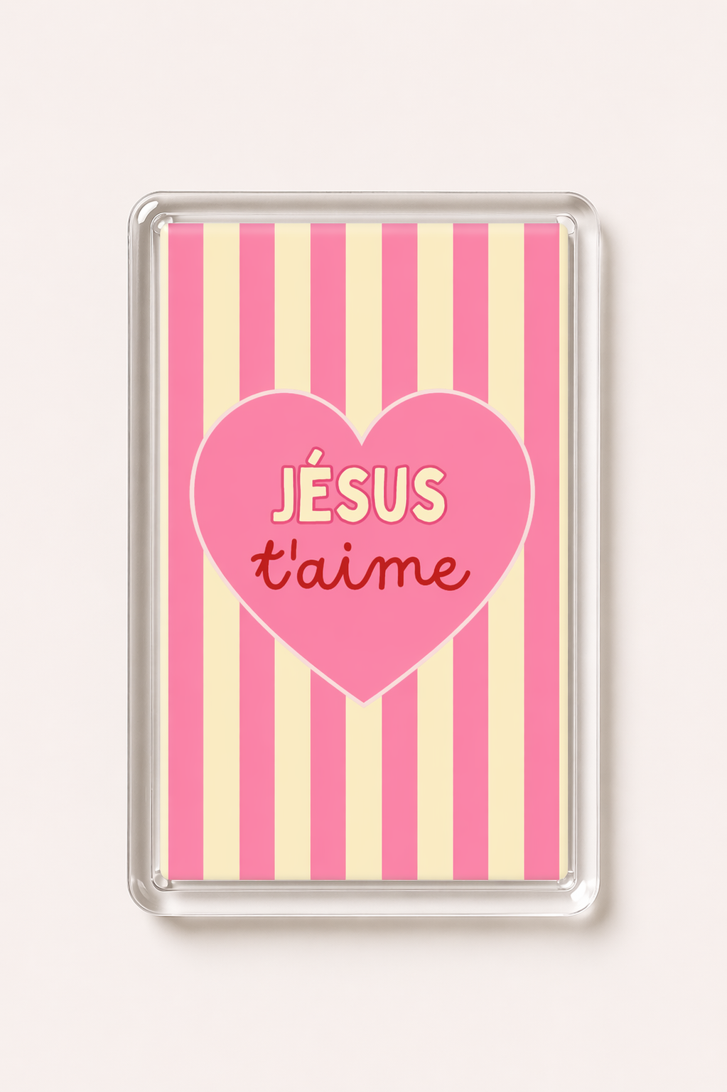 Magnet Jésus t'aime - Vanille Fraise