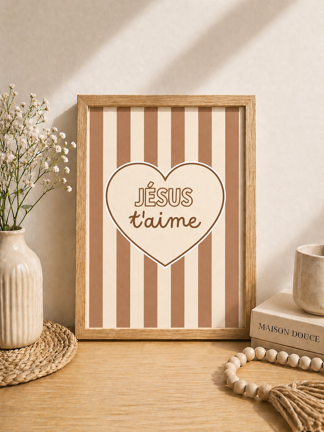 Affiche chrétienne Jésus t'aime - Moka - à partir de 11€