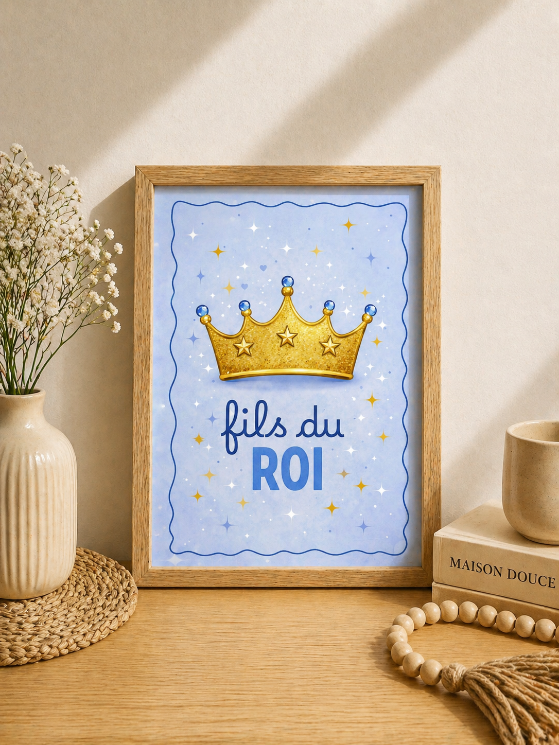 Affiche chrétienne - Fils du Roi - bleu tendre - à partir de 9€
