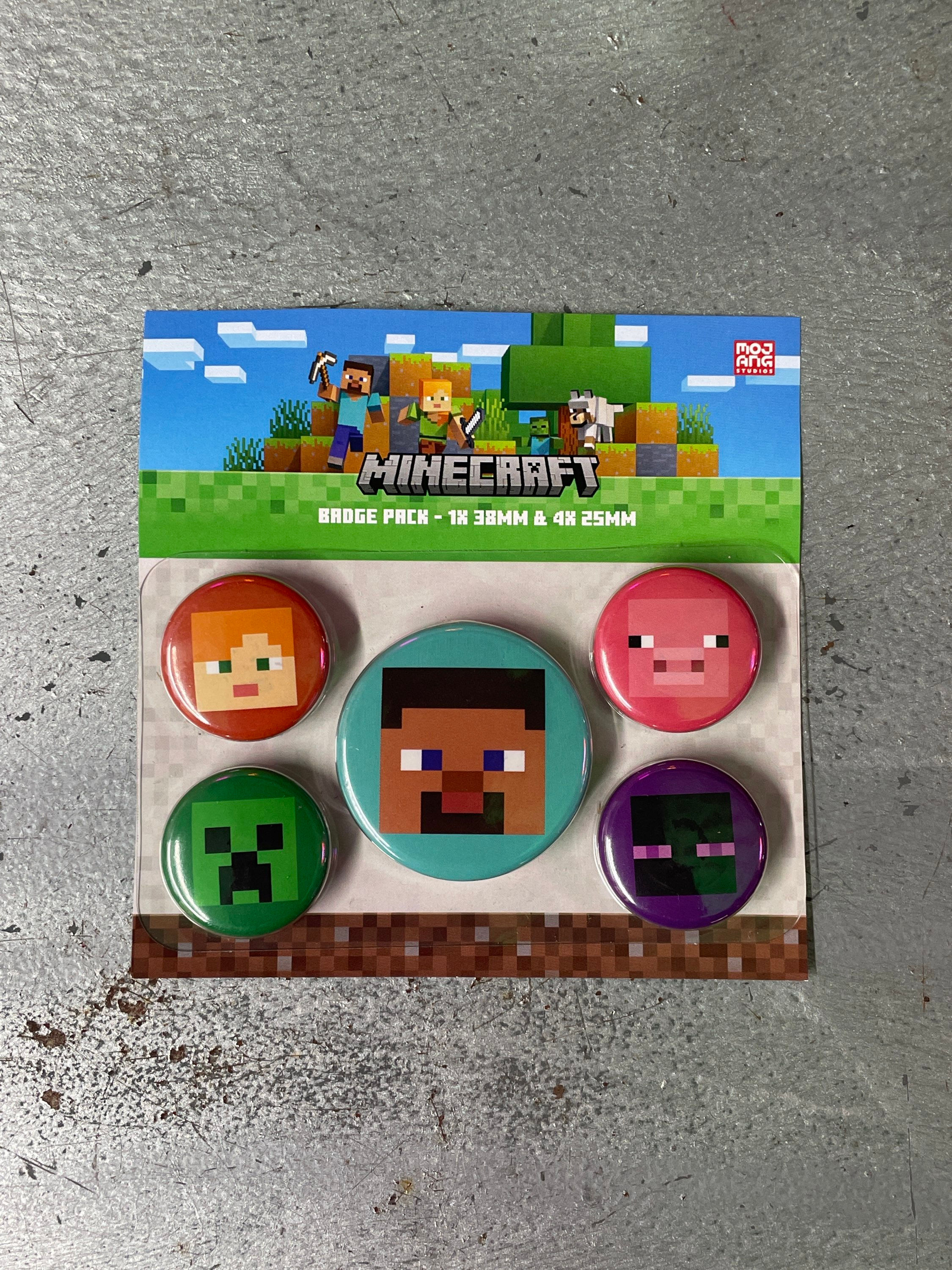 Minecraft pin badge pack