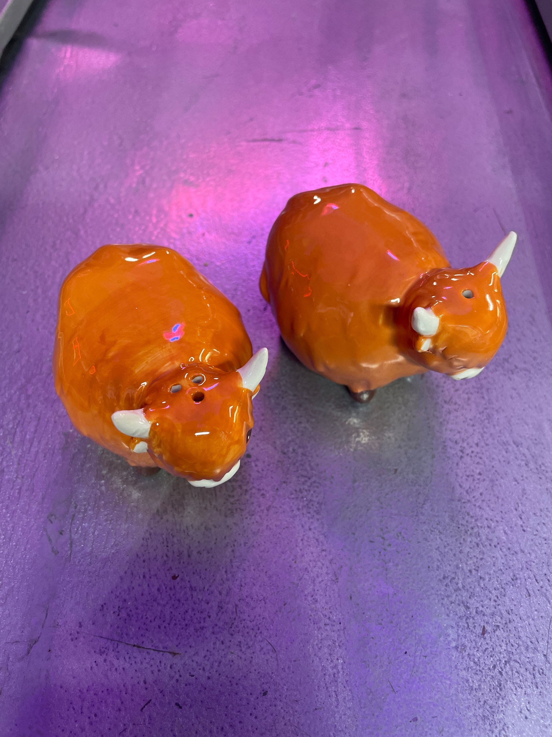 Highland cows salt and pepper set 