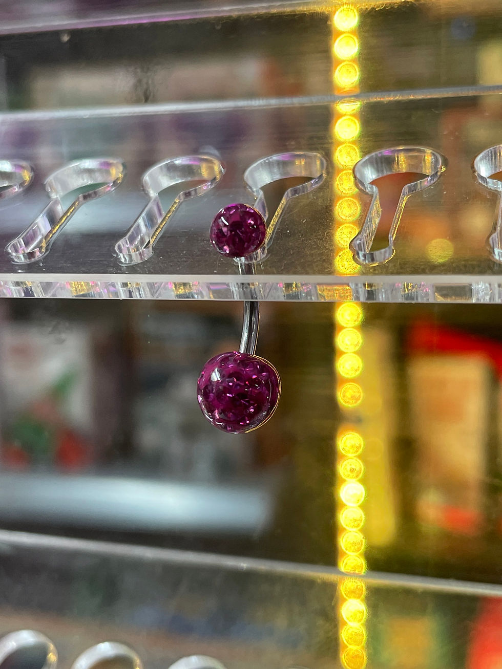 Thumbnail: Surgical steel gems belly bar