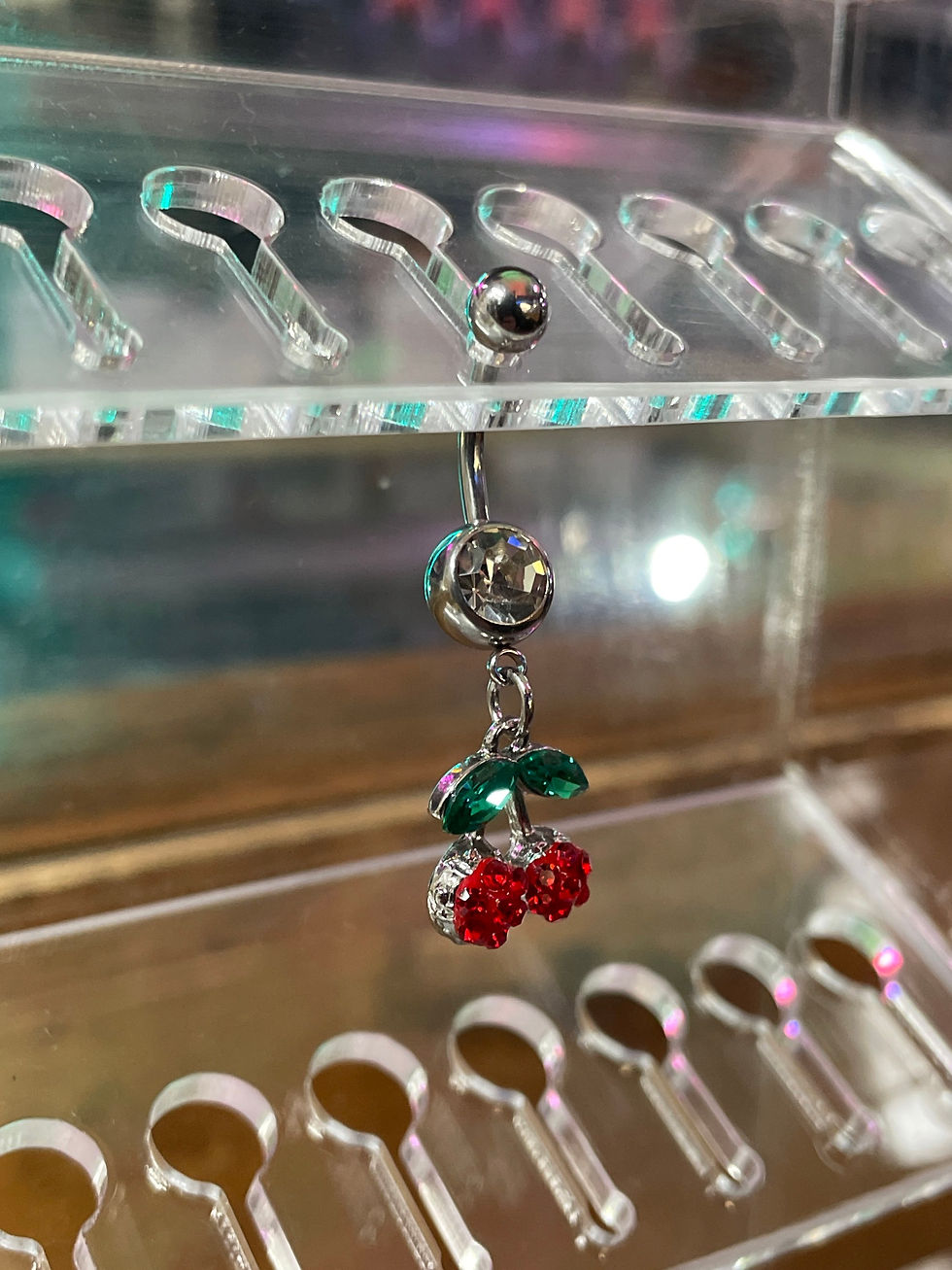 Thumbnail: Surgical Steel cherry belly bar