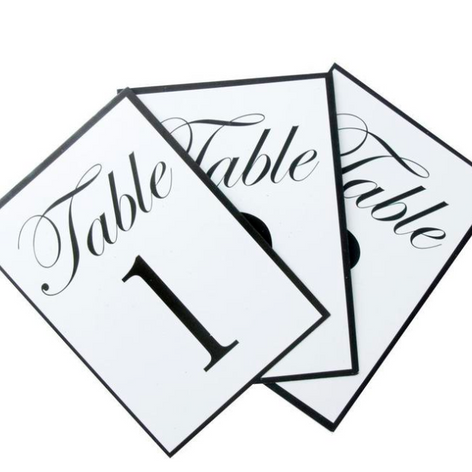 'Royal' Table numbers $20