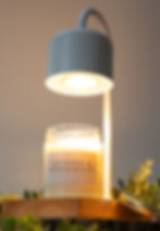 Thumbnail: Arched Candle Warmer Lamp - White & Wood