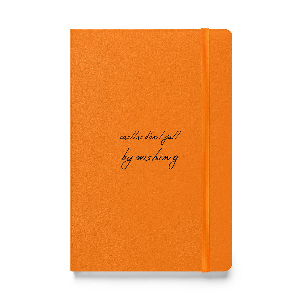 Thumbnail: Notebook - "castles don't fall by wishing"