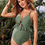 Thumbnail: Elegant One-Piece Maternity Swimsuit – Ruffle Design with Drawstring, Ideal fo