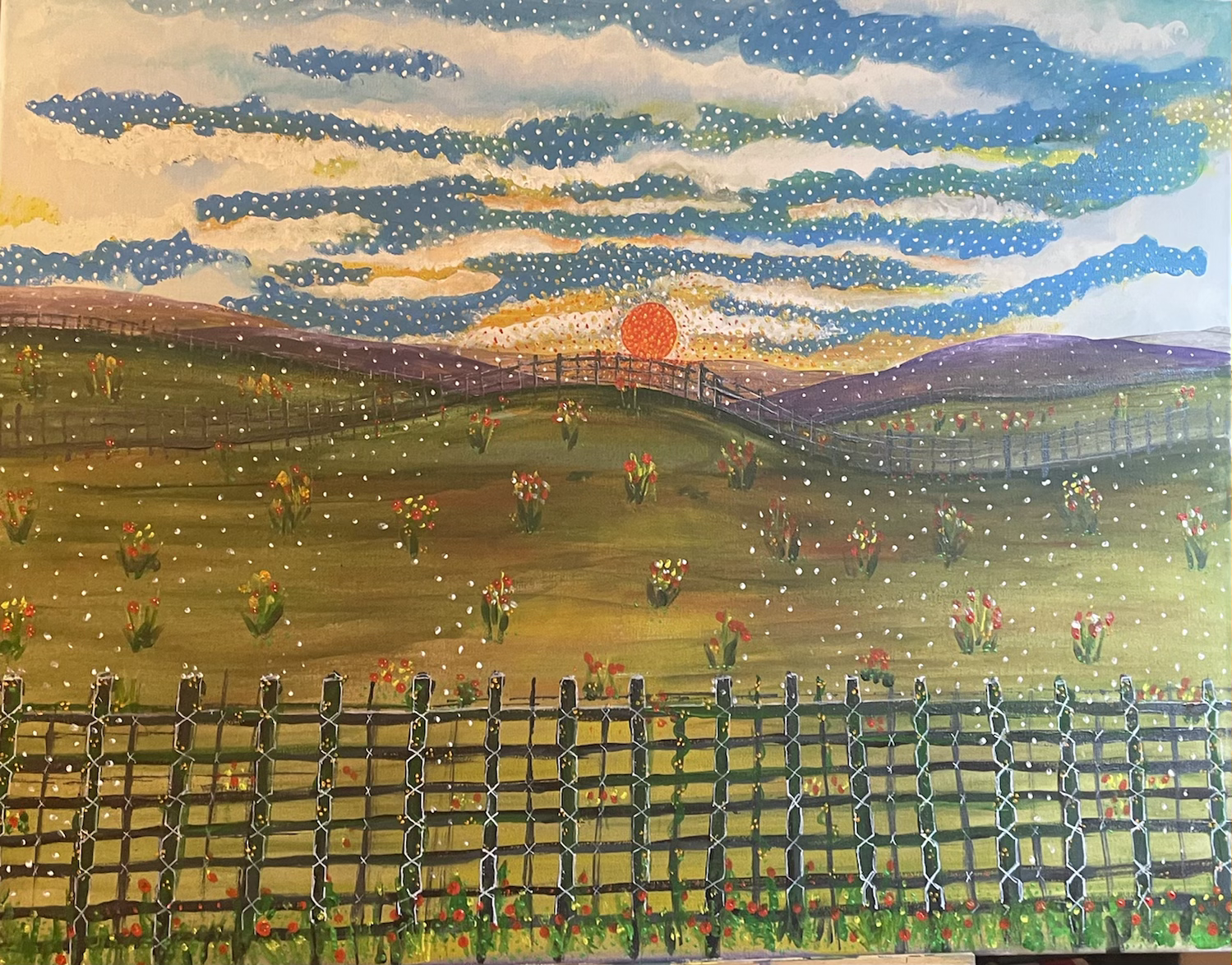 *SOLD* 'Confetti Sky' FREE POSTAGE UK