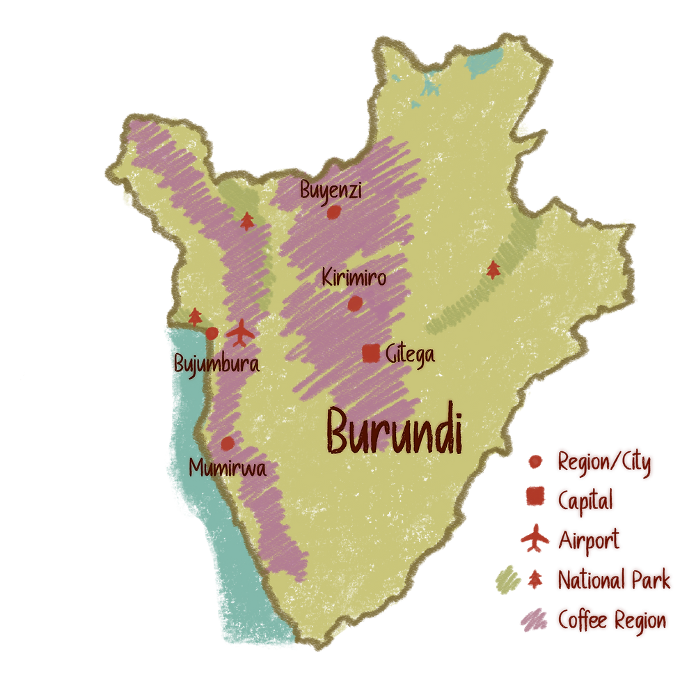 Burundi Coffee Production Regions