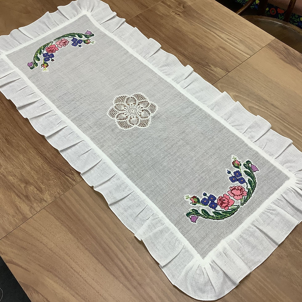 Küçük resim: Kaneviçeli & Dantelli Ranır - 45*90 cm (R-3569)