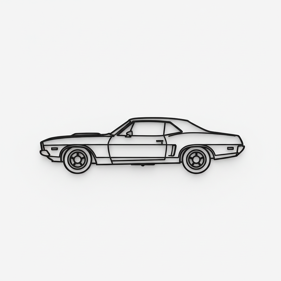 Car Outline Wall Art