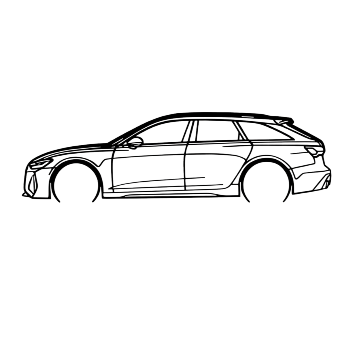 Audi RS6 silhouette 1200MM