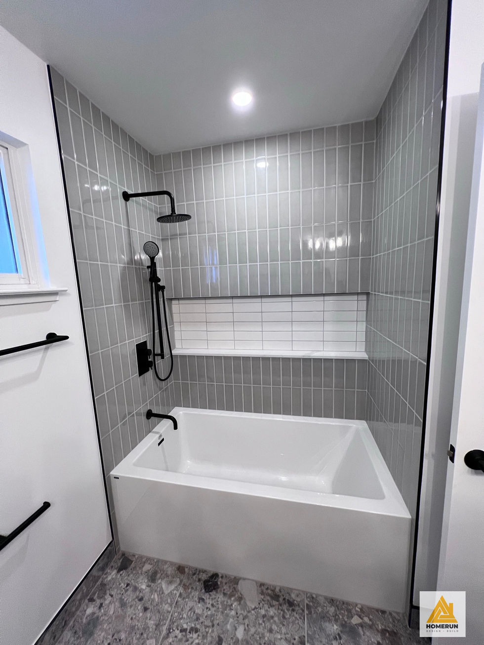 Bathroom remodel with a tub