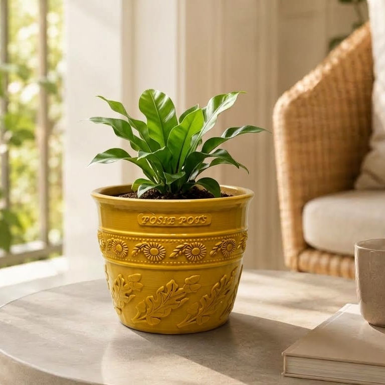 Medium 5" Fall Floral Self-Watering Planter
