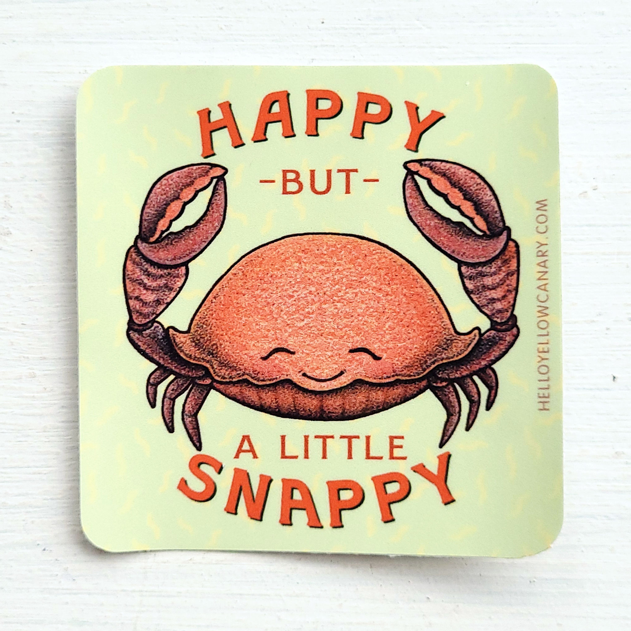 Happy Snappy Crab Sticker