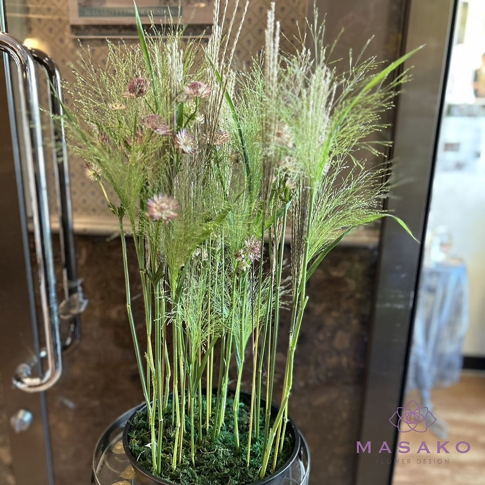 NFDフラワーデザイナー資格検2級レッスン「並行ー植生的」