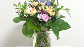 体験レッスン作品「丸い花束」