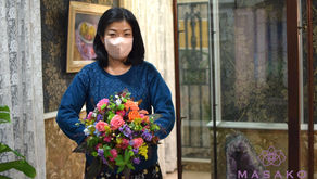 NFD講師研究科コースを受講なさいました、のりこさんの作品「秋色の花束」をご紹介いたします。