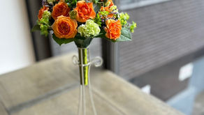 NFD3級資格検定レッスン「丸い花束」「モダンー装飾的ブーケ」