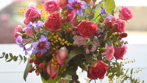 趣味で楽しむフラワーレッスン、「チューリップの花束」