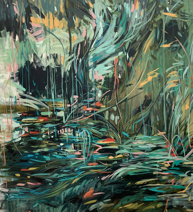Forest Bathing, 2022,
contemporary painting, abstraction, abstract painting, New Orleans artist, abstract landscape