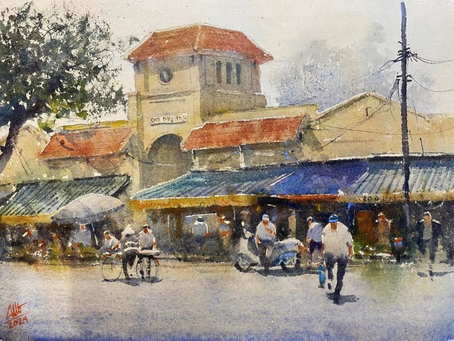 The nostagic beauty of Hanoi streets in sketches